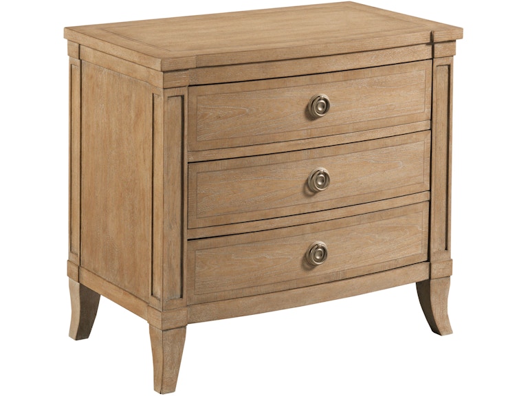 American Drew Bedroom Chastain Three Drawer Nightstand 483-420 at Norwood Furniture