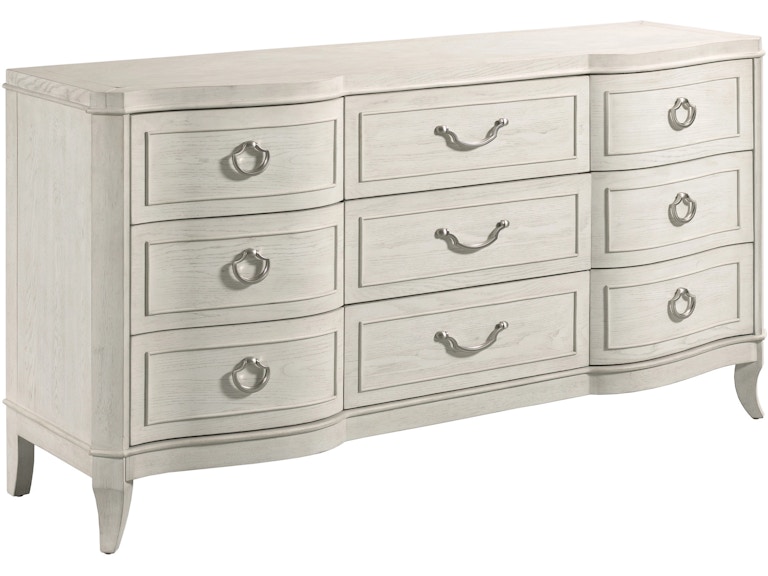 American Drew Bedroom Emelie Nine Drawer Dresser 266-130 at Norwood Furniture