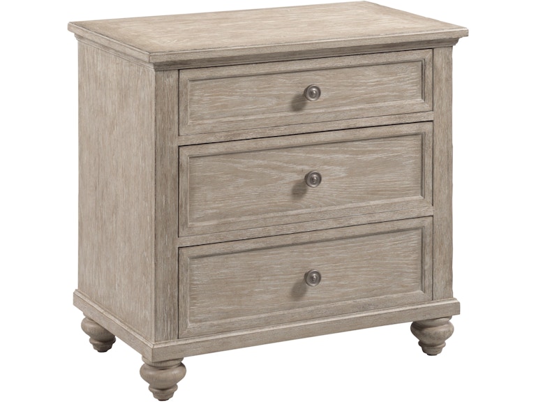 American Drew Bedroom Miriam Three Drawer Straight Nightstand - Breve 309-421B at Norwood Furniture