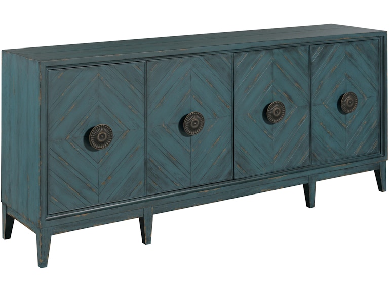 American Drew Living Room Lapis Four Door Console 090-1121 at Norwood Furniture