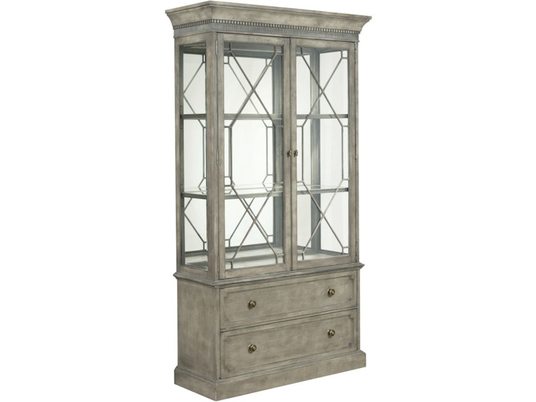 American Drew Living Room Larsson Display Cabinet Complete 654-830R at Norwood Furniture