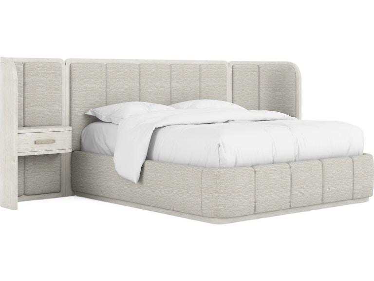 ART Furniture Bedroom Ashlar Queen Upholstered Panel Bed With Nightstand 333125-2250WN at Norwood Furniture