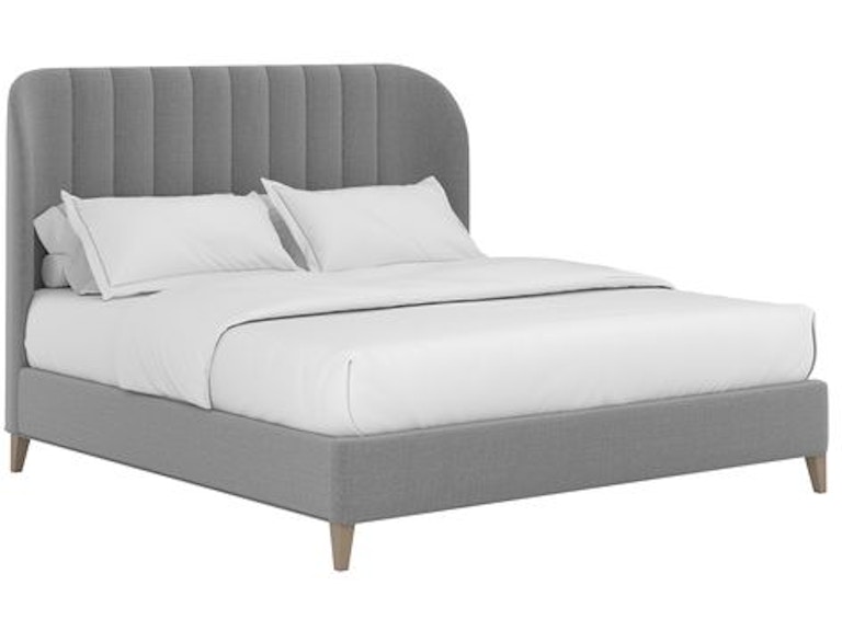 ART Furniture Bedroom Dante Queen Wide Channel Upholstered Bed-Slate 413125-2743H6 at Norwood Furniture