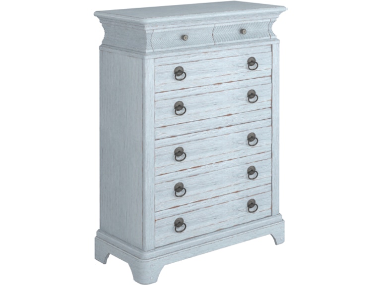ART Furniture Bedroom Summer Creek 8 Drawer Chest G Shutter Blue 251150-1361 at Norwood Furniture