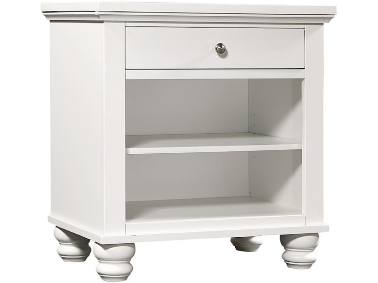 aspenhome Bedroom 1 Drawer Nightstand ICB-451-WHT-1 at Norwood Furniture