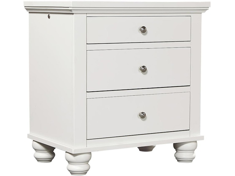 aspenhome Bedroom Liv360 Nightstand ICB-450-WHT-4 at Norwood Furniture