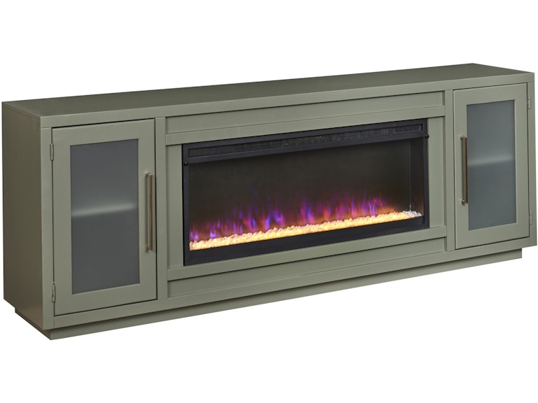 aspenhome Home Entertainment 84 Inch Fireplace Console MAA1960-GRN at Norwood Furniture