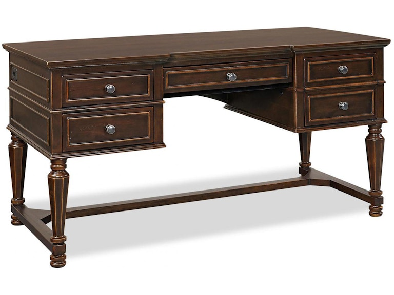 aspenhome Home Office 60 Inch Half-Ped Desk I35-371 at Norwood Furniture