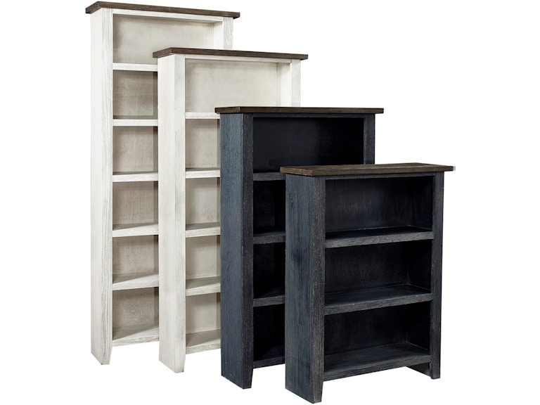 aspenhome Home Office 74 Inch Bookcase with 4 fixed shelves ME3472-MBL at Norwood Furniture
