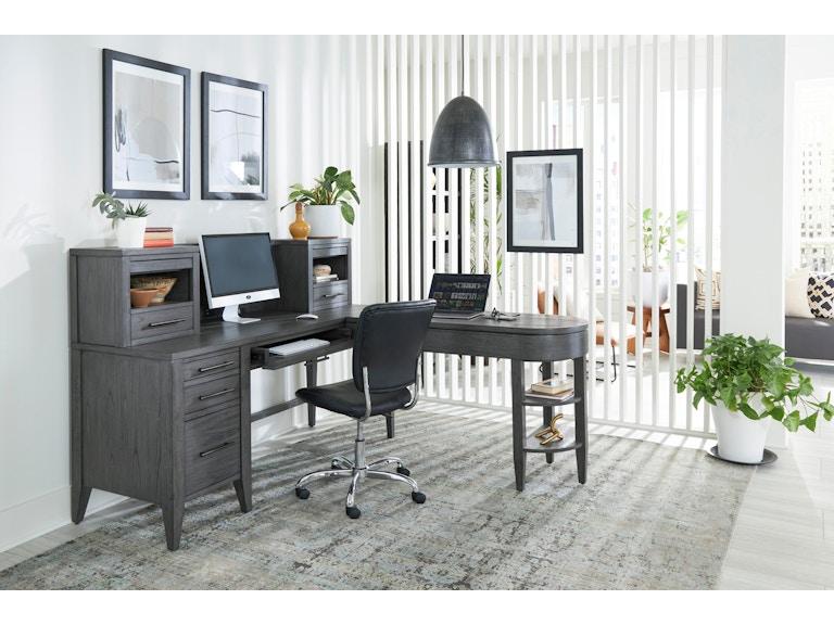 aspenhome Home Office Pedestal Desk and Return I597-246 at Norwood Furniture