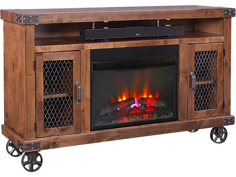 Aspenhome Living Room 62 Inch Highboy Fireplace Console DN1901-GRY At Norwood Furniture