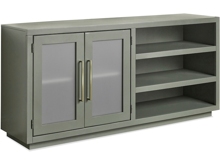aspenhome Living Room 65 Inch Console with 2 Doors MAA1242-BLK at Norwood Furniture