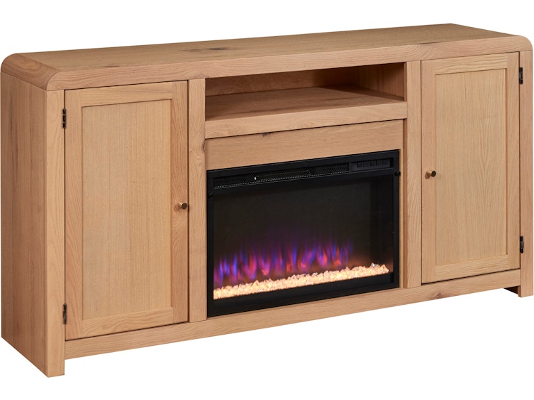 aspenhome Living Room 66 Inch Fireplace Console KOO1940-DKC at Norwood Furniture
