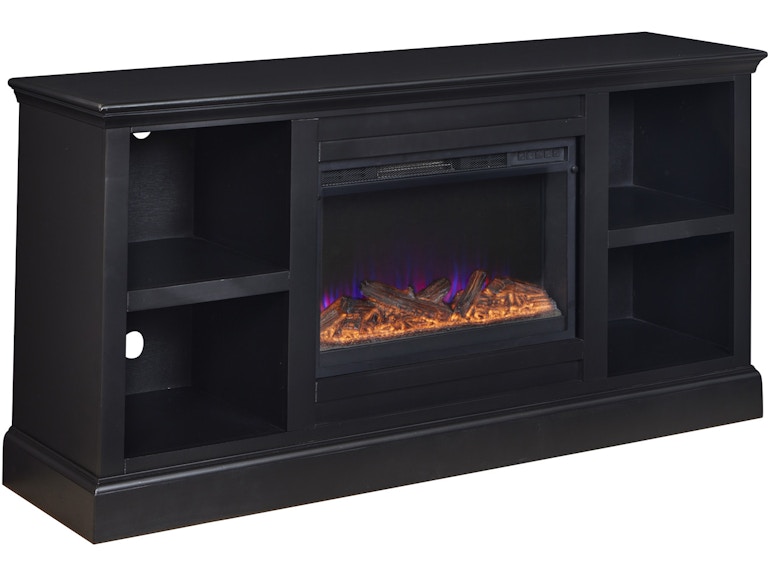 aspenhome Living Room 66 Inch Fireplace Console MBB1940-MBL at Norwood Furniture
