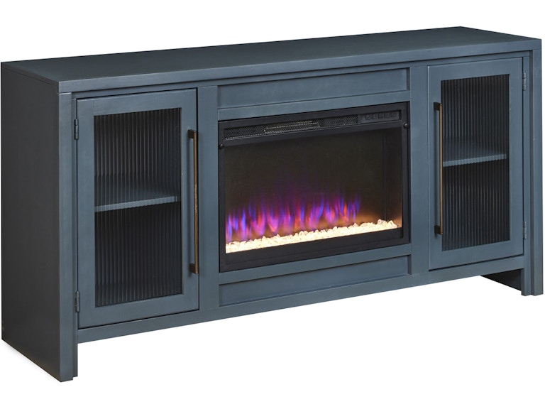 aspenhome Living Room 66 Inch Fireplace Console MUU1942-MBL at Norwood Furniture