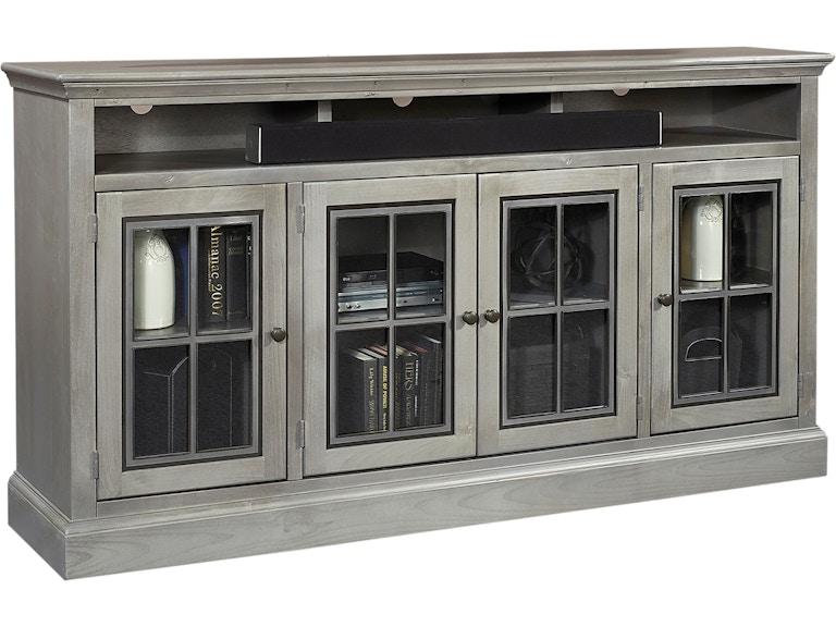 aspenhome Living Room 73 Inch Highboy Console with 4 Doors DR1255-GRY at Norwood Furniture
