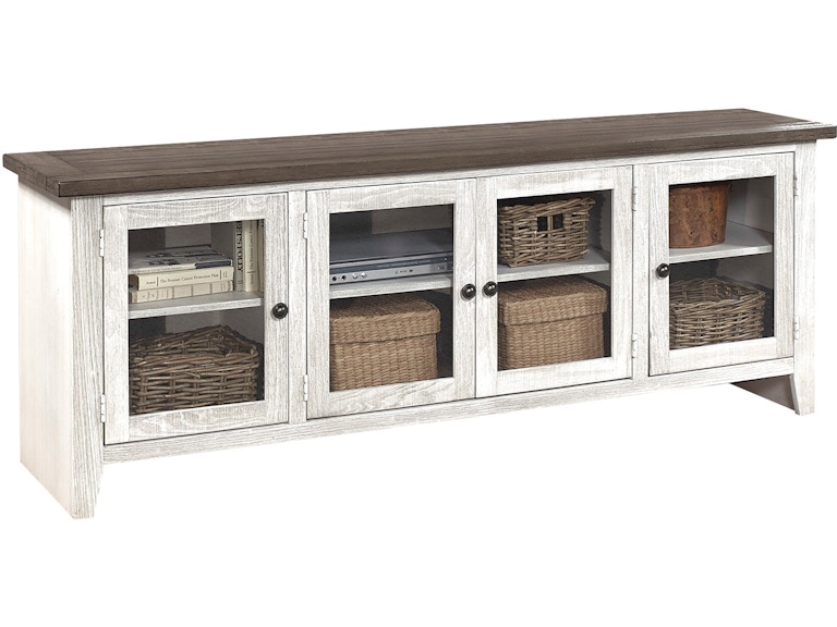 aspenhome Living Room 74 Inch Console with 4 Doors WME1250-DWT at Norwood Furniture