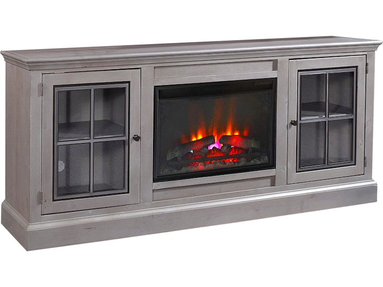 aspenhome Living Room 76 Inch Fireplace Console DR1950-GRY at Norwood Furniture