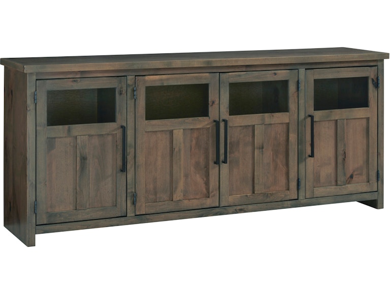 aspenhome Living Room 78 Inch Console with 4 Doors DTT1250-SBR at Norwood Furniture