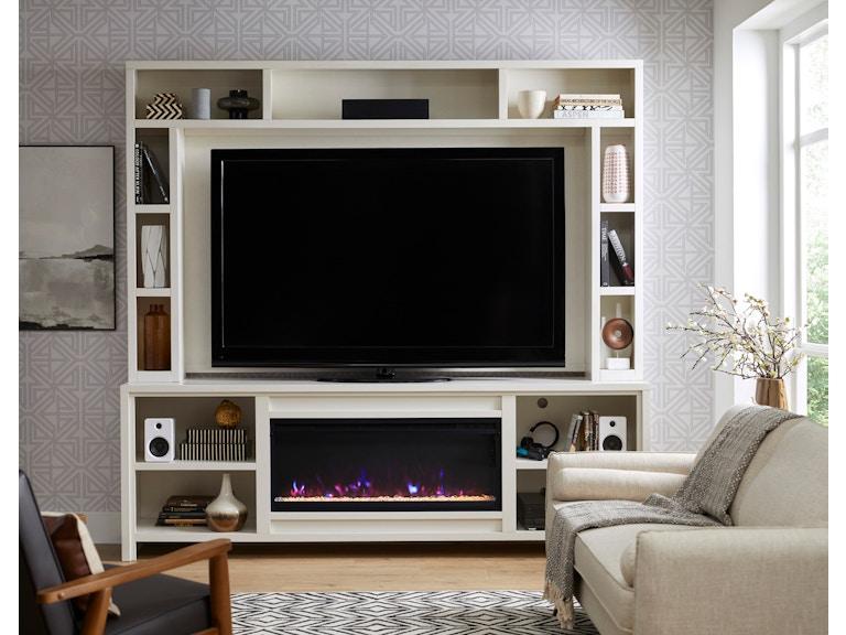 aspenhome Living Room 96 Inch Fireplace Console and Hutch MUU-416 at Norwood Furniture