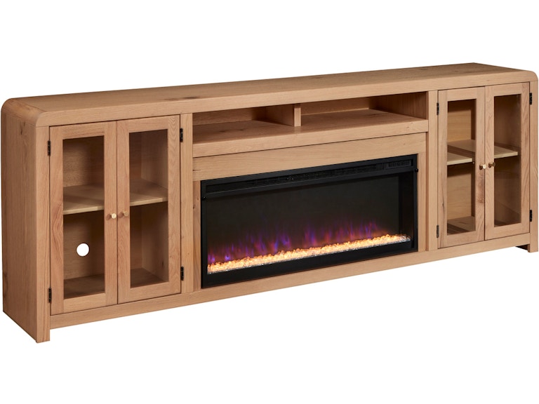 aspenhome Living Room 96 Inch Fireplace Console KOO1970-BLO at Norwood Furniture