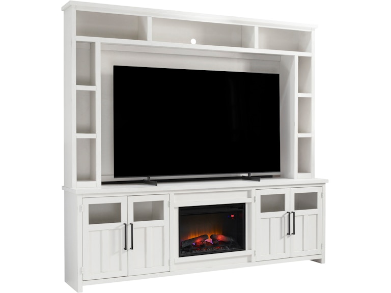 aspenhome Living Room 98 Inch Fireplace Console and Hutch DTT-35 at Norwood Furniture