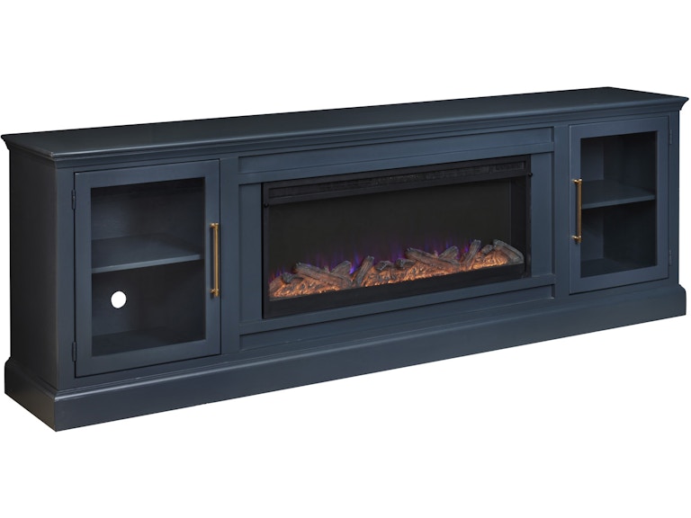 aspenhome Living Room 98 Inch Fireplace Console MBB1970-BLK at Norwood Furniture
