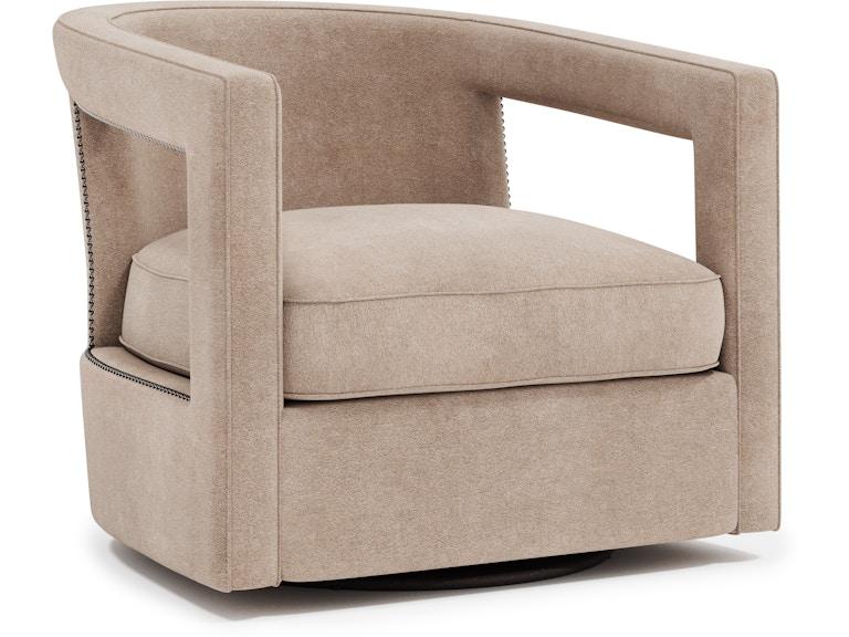 Bernhardt Interiors Living Room Alana Fabric Swivel Chair N118SQ at Norwood Furniture