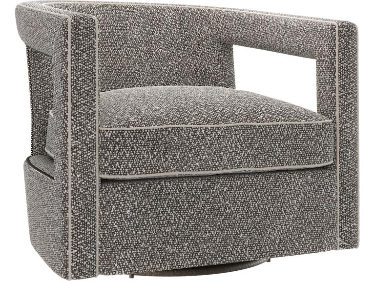Bernhardt Interiors Living Room Alana Fabric Swivel Chair N1118S at Norwood Furniture