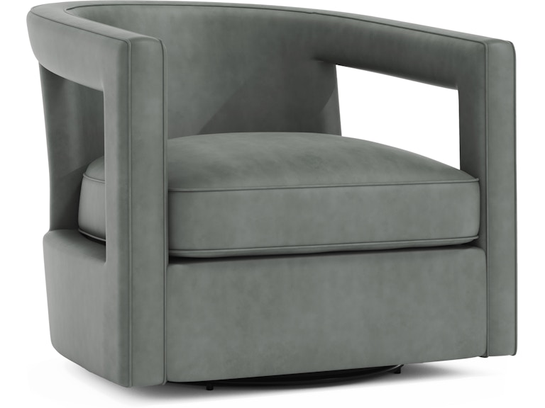 Bernhardt Interiors Living Room Alana Leather Swivel Chair N18SLXQ at Norwood Furniture