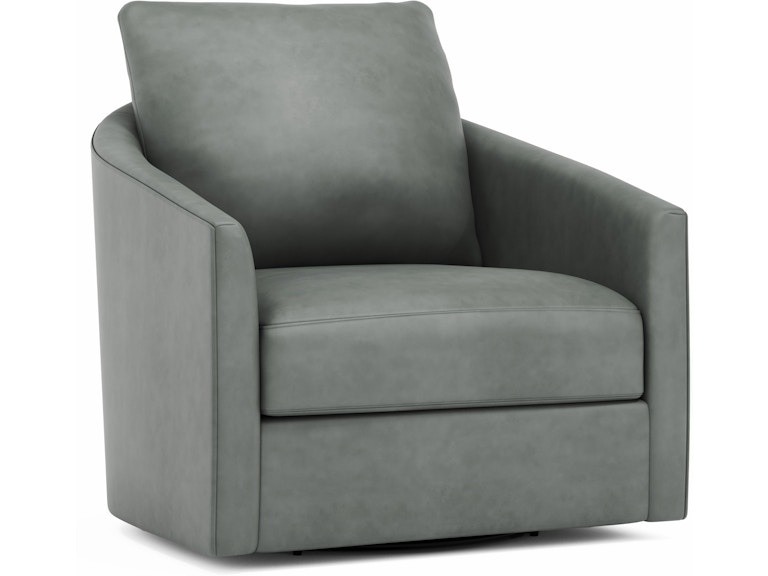 Bernhardt Interiors Living Room Astoria Leather Swivel Chair N902SLQ at Norwood Furniture