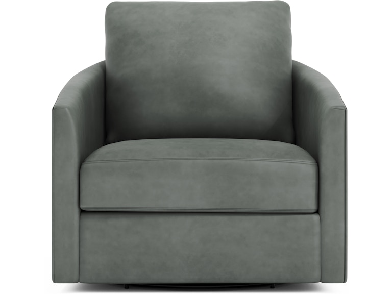 Bernhardt Interiors Living Room Astoria Leather Swivel Chair N9022SL at Norwood Furniture