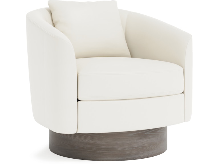 Bernhardt Interiors Living Room Camino Leather Swivel Chair N5712SL at Norwood Furniture