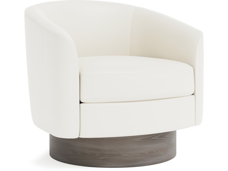 Bernhardt Interiors Living Room Camino Leather Swivel Chair N572SLY at Norwood Furniture
