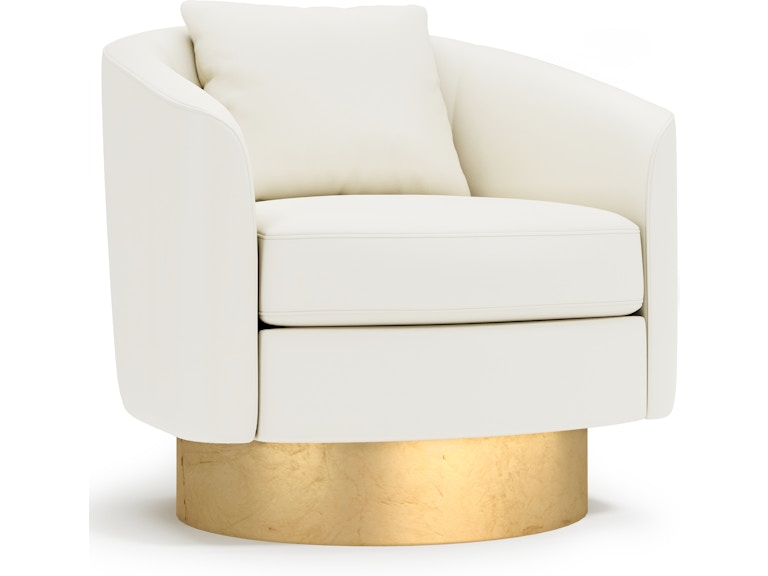 Bernhardt Interiors Living Room Camino Leather Swivel Chair N5713SL at Norwood Furniture