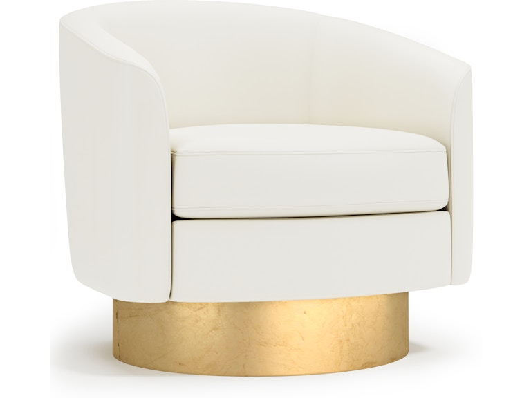 Bernhardt Interiors Living Room Camino Leather Swivel Chair N573SLY at Norwood Furniture
