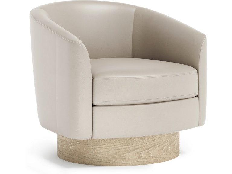 Bernhardt Interiors Living Room Camino Leather Swivel Chair N52SLYQ at Norwood Furniture