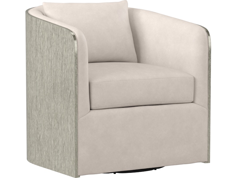 Bernhardt Interiors Living Room Eliot Leather Swivel Chair N6813SL at Norwood Furniture
