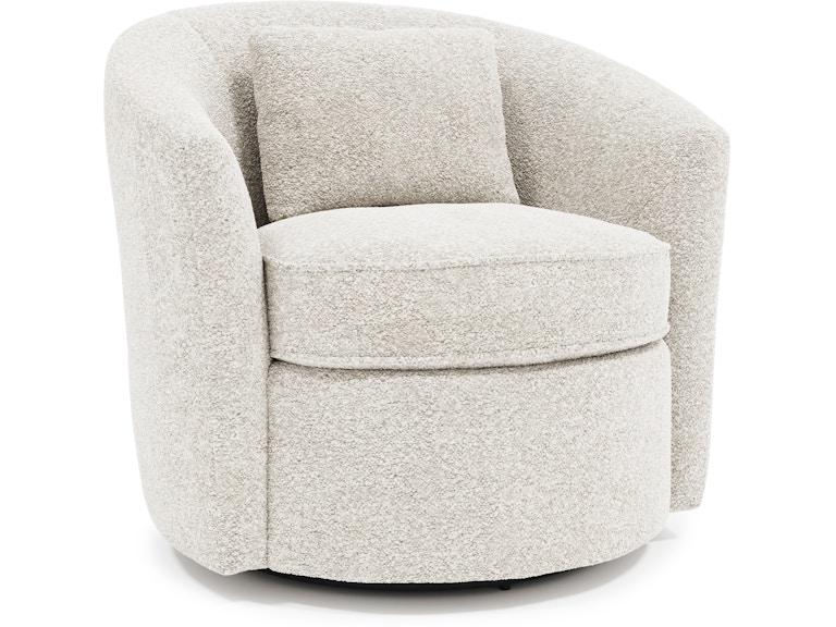 Bernhardt Interiors Living Room Elizabeth Fabric Swivel Chair N1745S at Norwood Furniture