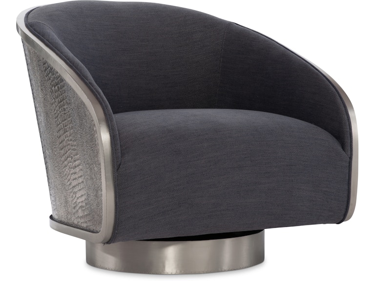 Bernhardt Interiors Living Room Miles Fabric Swivel Chair N6713S at Norwood Furniture