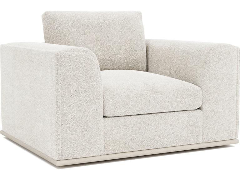 Bernhardt Interiors Living Room Prague Fabric Chair 1/2 N1963Y at Norwood Furniture