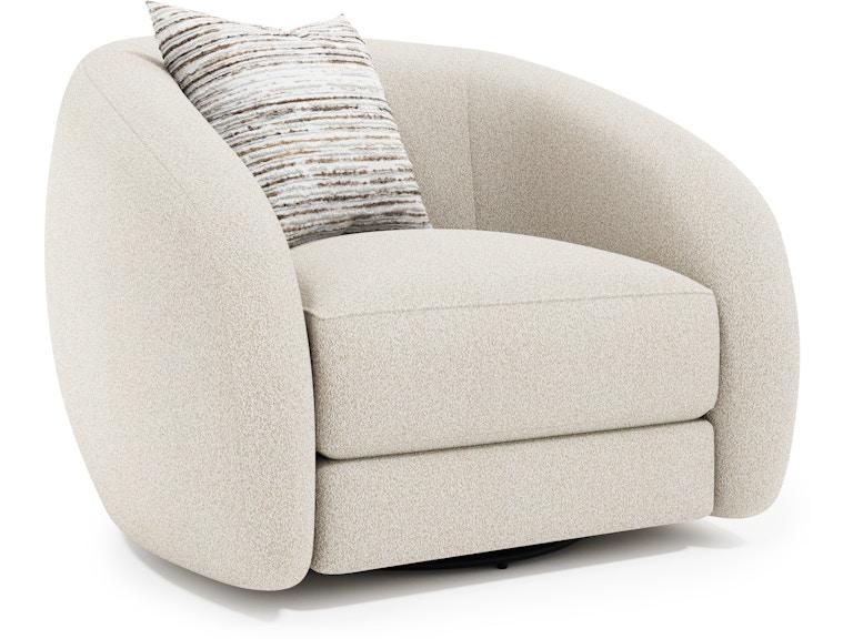Bernhardt Living Living Room Austen Fabric Swivel Chair P2372SA at Norwood Furniture