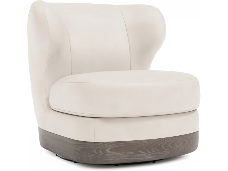 Bernhardt Living Living Room Beck Leather Swivel Chair 8222SL at Norwood Furniture