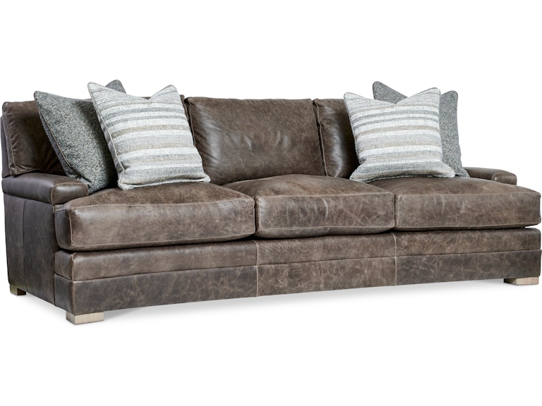 Bernhardt Living Living Room Burnham Leather Sofa 7207LO at Norwood Furniture