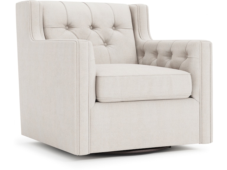 Bernhardt Living Living Room Candace Fabric Swivel Chair B7272SX at Norwood Furniture