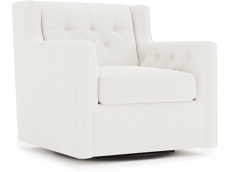 Bernhardt Living Living Room Candace Fabric Swivel Chair B7292SA at Norwood Furniture