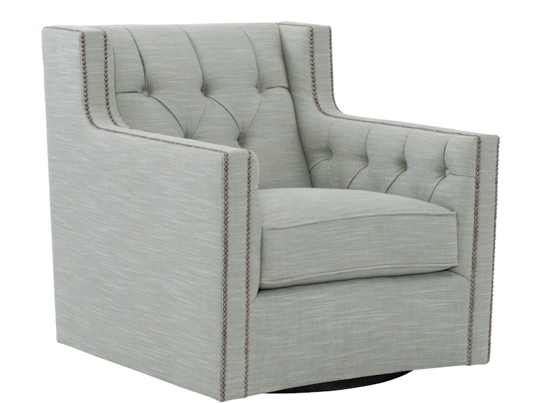 Bernhardt Living Living Room Candace Fabric Swivel Chair B7272SA at Norwood Furniture