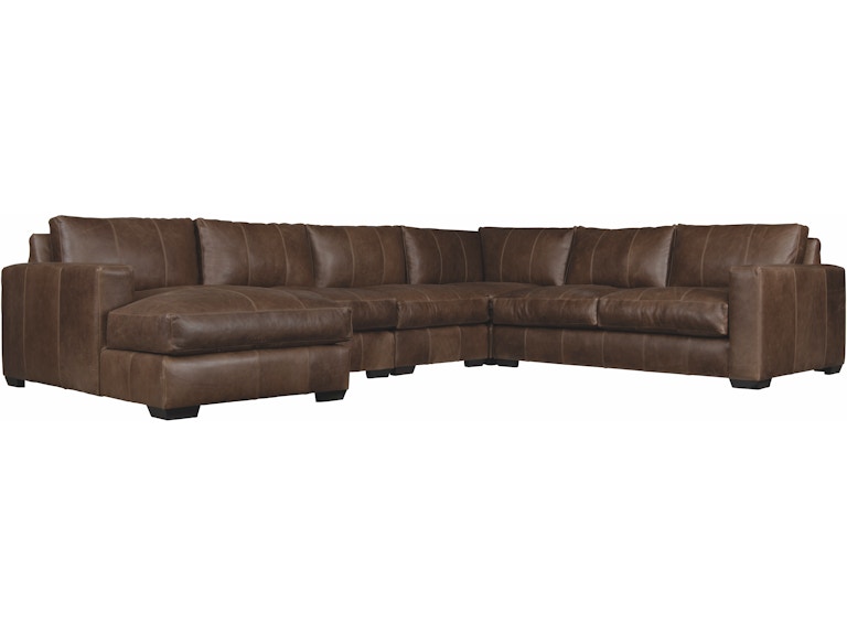 Bernhardt Living Living Room Dawkins Leather Sectional K1784 at Norwood Furniture