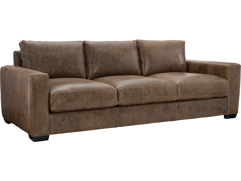 Bernhardt Living Living Room Dawkins Leather Sofa 9227LO at Norwood Furniture