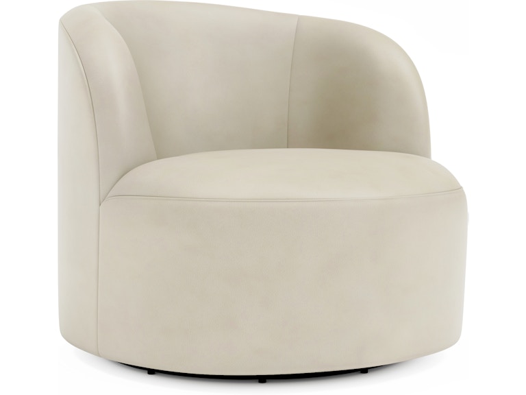 Bernhardt Living Living Room Elle Leather Swivel Chair 1562SLQ at Norwood Furniture